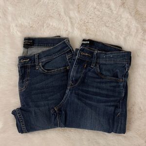Two pairs of dark jeans